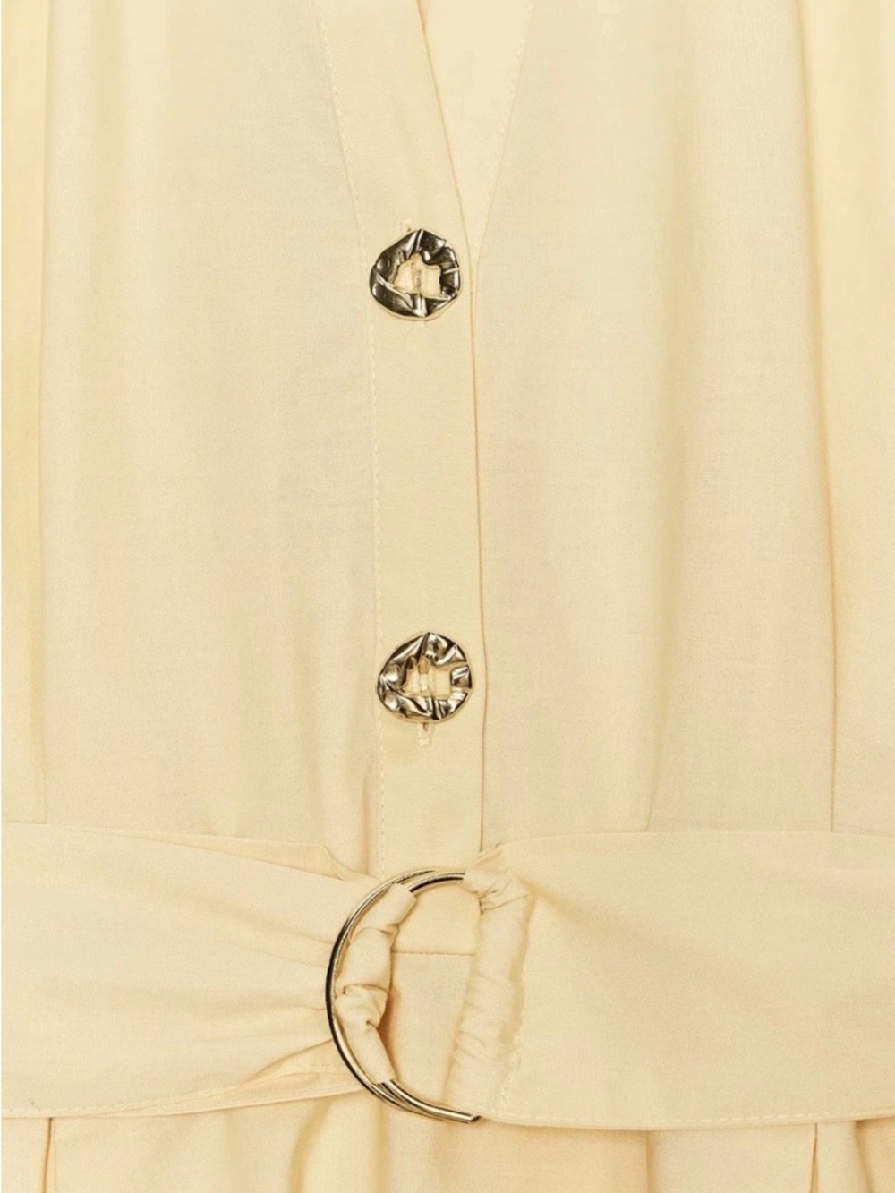 Zara Pale Yellow Sleeveless Belted Midi Dress new 100% cotton graduation - Picture 4 of 8